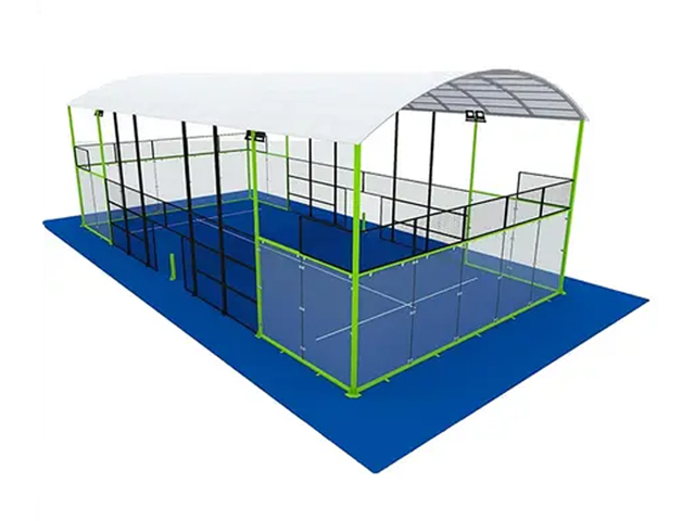 Direct Manufacturer All Weather Use Integrated Cover Roofed Padel Court